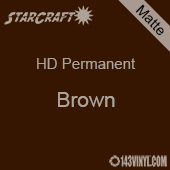 12" x 5' Roll - StarCraft HD Matte Permanent Vinyl - Brown