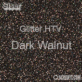 Glitter HTV: 12" x 5 Yard Roll - Dark Walnut