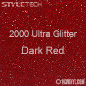 StyleTech 2000 Ultra Glitter - 146 Dark Red - 12"x24" Sheet