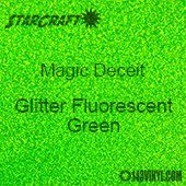 12" x 24" Sheet - StarCraft Magic - Deceit Glitter Fluorescent Green