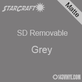 12" x 10 Yard Roll  -StarCraft SD Removable Matte Adhesive - Grey