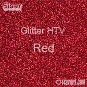 Glitter HTV: 12" x 5 Yard Roll - Red