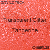 StyleTech Transparent Glitter - Tangerine - 12" x 24" Sheet