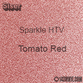 Siser Sparkle HTV: 12" x 5 Yard Roll - Tomato Red