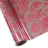 25 Foot Roll of 12" StarCraft Electra Foil - Pink Roses