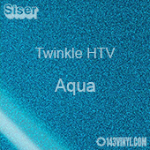 12" x 20" Sheet Siser Twinkle HTV - Aqua