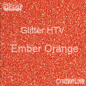 Glitter HTV: 12" x 5 Yard Roll - Ember Orange