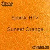 Siser Sparkle HTV: 12" x 24" sheet  - Sunset Orange