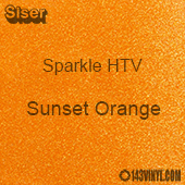 Siser Sparkle HTV: 12" x 12" sheet - Sunset Orange