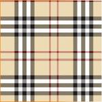 Printed Pattern Vinyl - Glossy -  Beige Plaid Small 12" x 24" Sheet