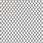 Printed Pattern Vinyl - Glossy - Black and White Small Quatrefoil 12" x 24" Sheet