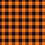 Printed Pattern Vinyl - Glossy - Orange Buffalo Plaid 12" x 24" Sheet