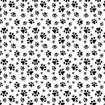 Printed Pattern Vinyl - Glossy - Paw Prints 12" x 24" Sheet