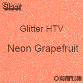 Glitter HTV: 12" x 5 Yard Roll - Neon Grapefruit