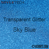 StyleTech Transparent Glitter - Sky Blue - 12"x24" Sheet