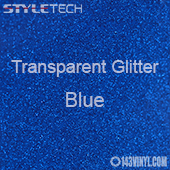 StyleTech Transparent Glitter - Blue - 12" x 24" Sheet