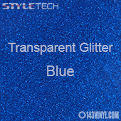 StyleTech Transparent Glitter - Blue - 12"x24" Sheet