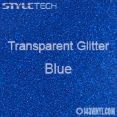 StyleTech Transparent Glitter - Blue - 12"x12" Sheet