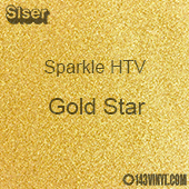 Siser Sparkle HTV: 12" x 24" sheet - Gold Star