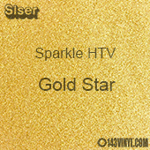Siser Sparkle HTV: 12" x 5 Yard Roll - Gold Star