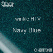 12" x 20" Sheet Siser Twinkle HTV - Navy Blue