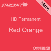 12" x 24" Sheet - StarCraft HD Matte Permanent Vinyl - Red Orange