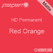 12" x 5' Roll - StarCraft HD Matte Permanent Vinyl - Red Orange