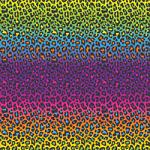 Printed Pattern Vinyl - 90's Rainbow Leopard - 12" x 24"