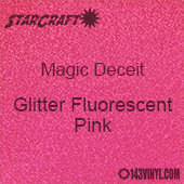 12" x 24" Sheet - StarCraft Magic - Deceit Glitter Fluorescent Pink