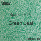 Siser Sparkle HTV: 12" x 24" sheet  - Green Leaf