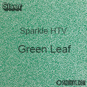 Siser Sparkle HTV: 12" x 5 Yard Roll - Green Leaf