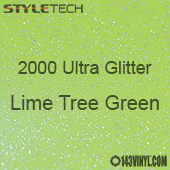 StyleTech 2000 Ultra Glitter - 165 Lime Tree Green - 12"x24" Sheet