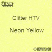 Glitter HTV: 12" x 5 Yard Roll - Neon Yellow