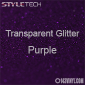 StyleTech Transparent Glitter - Purple - 12" x 24" Sheet