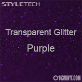 StyleTech Transparent Glitter - Purple - 12"x24" Sheet