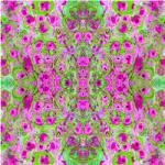 Printed Pattern Vinyl - Glossy - Pink and Green Art 12" x 12" Sheet