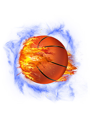 Basketball Flaming Blue