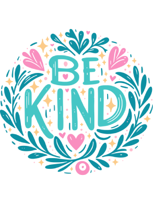 Be Kind - Colorful Wreath - 143