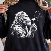Press Ready Transfer - Bigfoot with Dandelion - Adult