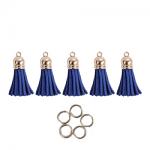 Mini Tassels 5 Pack - Blue