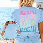 Press Ready Transfer - Boat Waves, Sun Rays, Lake Days