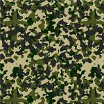 Printed Pattern Vinyl - Glossy - Green Woodland Camo 12" x 12" Sheet