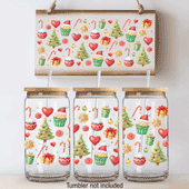 Press Ready UV DTF Decal - 16oz Wrap - Christmas Artwork