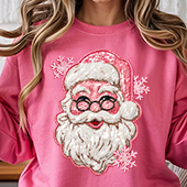 Press Ready Transfer - Classic Sequin Santa - Adult