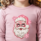 Press Ready Transfer - Classic Sequin Santa - Youth