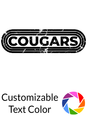 Cougars - Distressed Rings - Shape