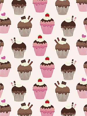 Cupcakes Cocoa Pink