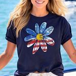 Press Ready Transfer - Distressed Daisy of the USA