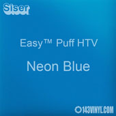 Easy™ Puff HTV: 12" x 24" - Neon Blue