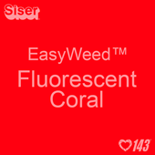 12" x 24" Sheet SiserEasyWeed HTV - Fluorescent Coral